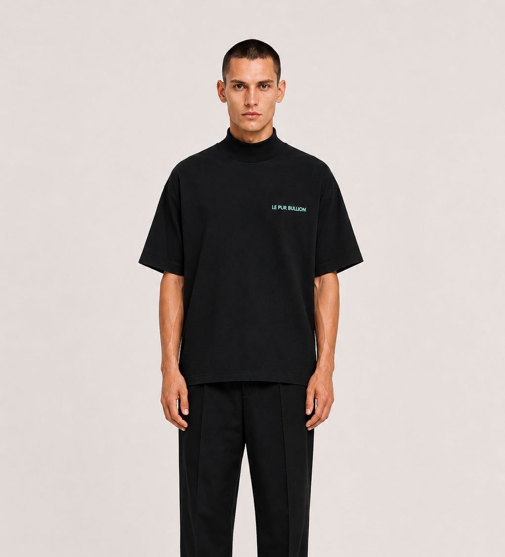 LE PUR BULLION Black Cotton T-Shirt