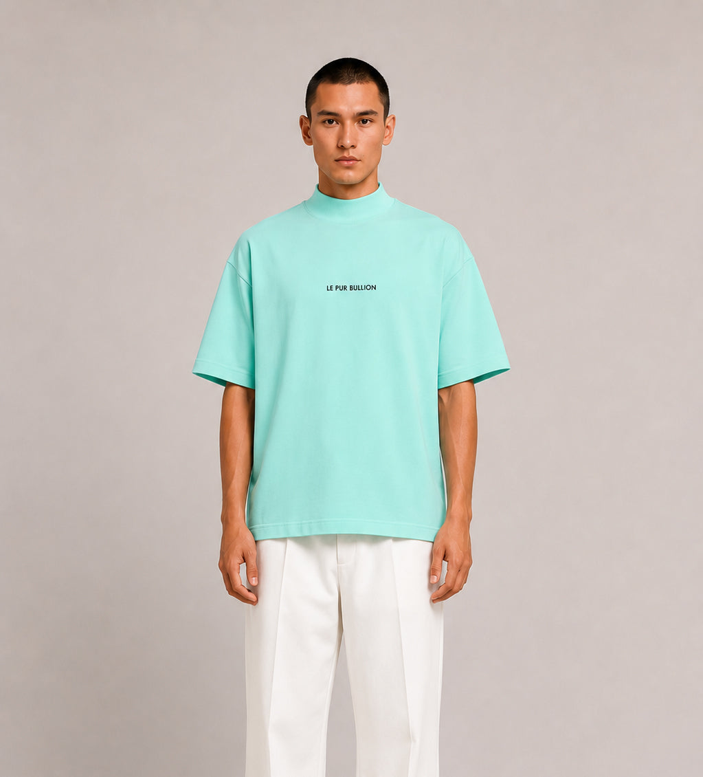 LE PUR BULLION Turquoise Cotton T-Shirt