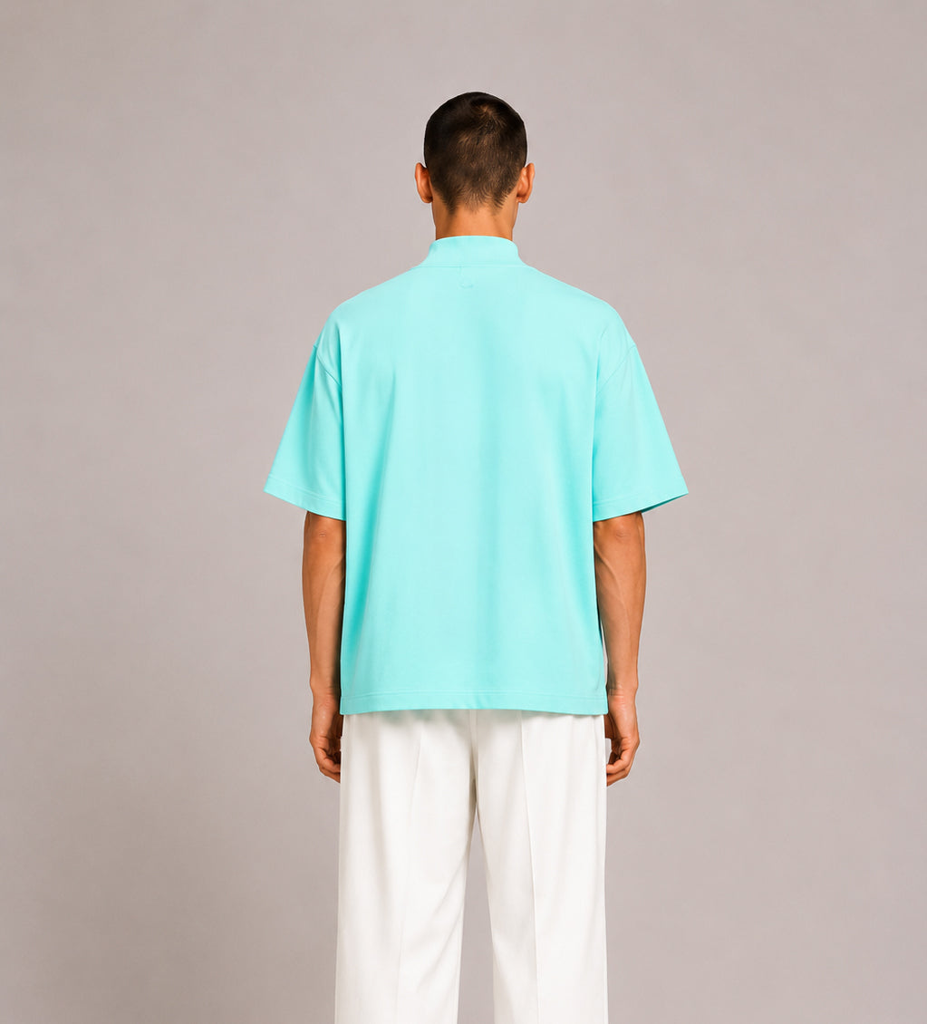 LE PUR BULLION Turquoise Cotton T-Shirt