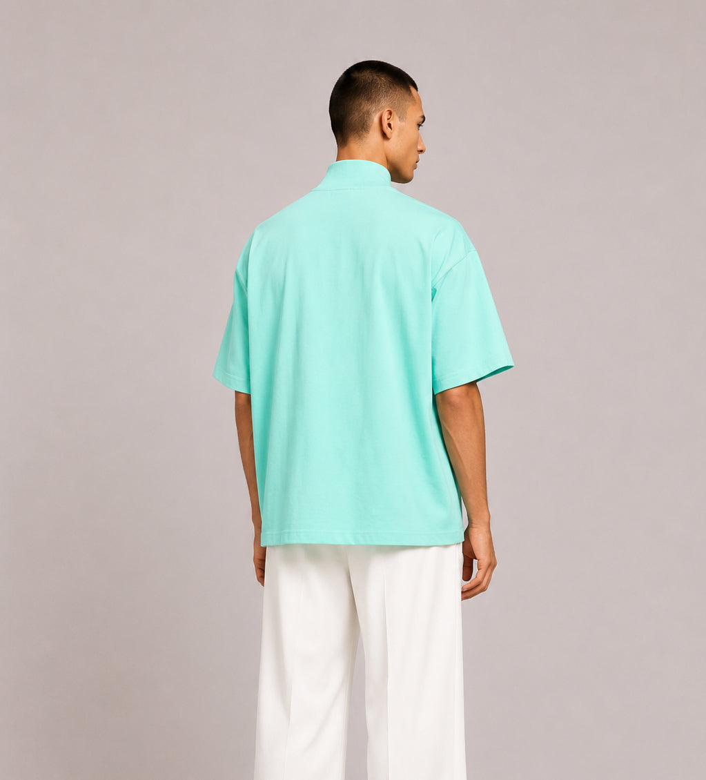 LE PUR BULLION Turquoise Cotton T-Shirt
