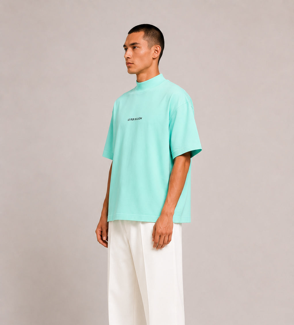 LE PUR BULLION Turquoise Cotton T-Shirt