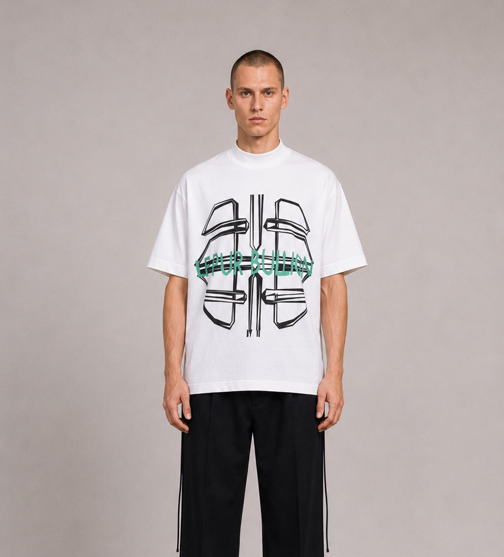 LE PUR BULLION Graphic Reflective Cotton T-Shirt