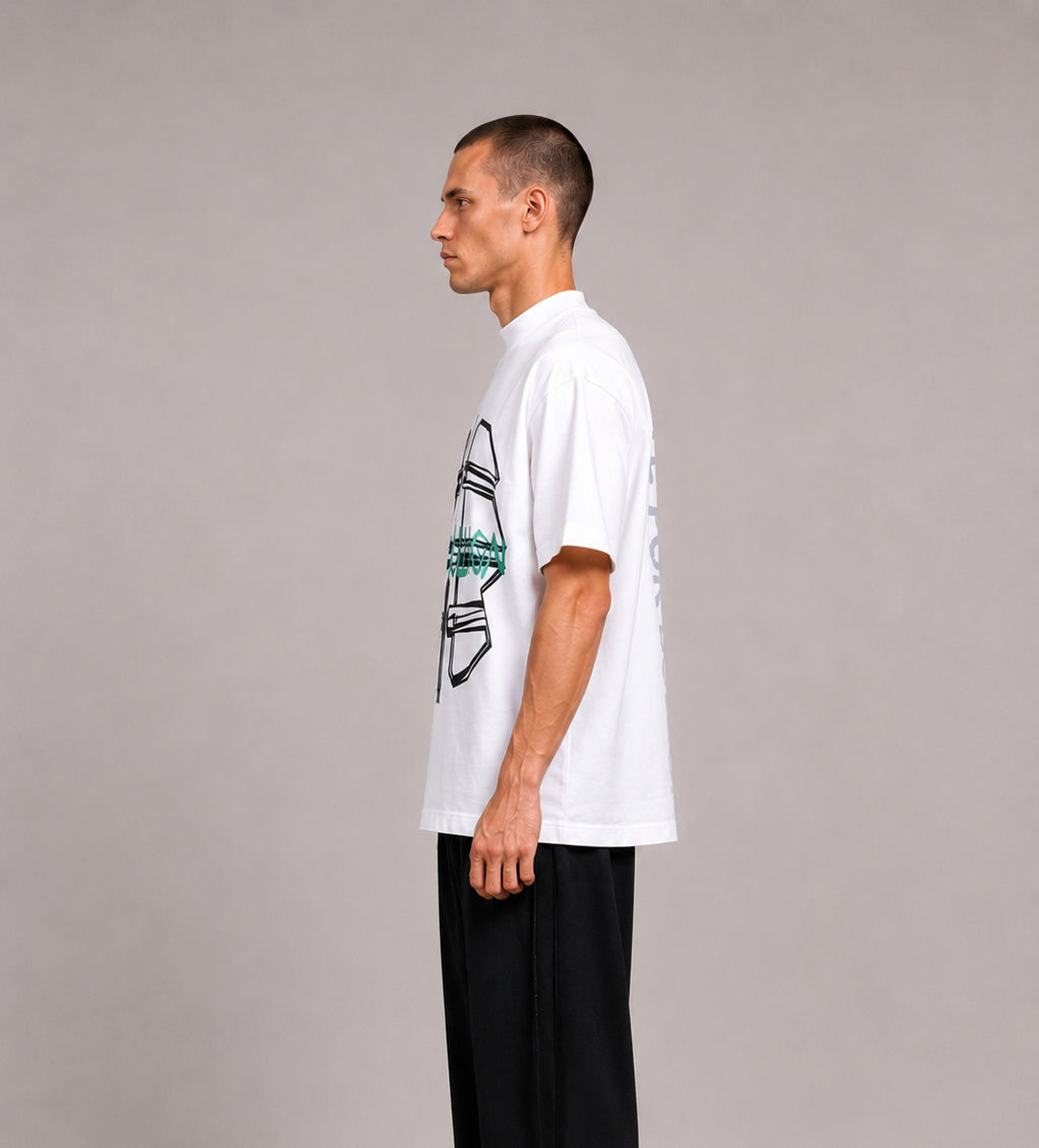 LE PUR BULLION Graphic Reflective Cotton T-Shirt