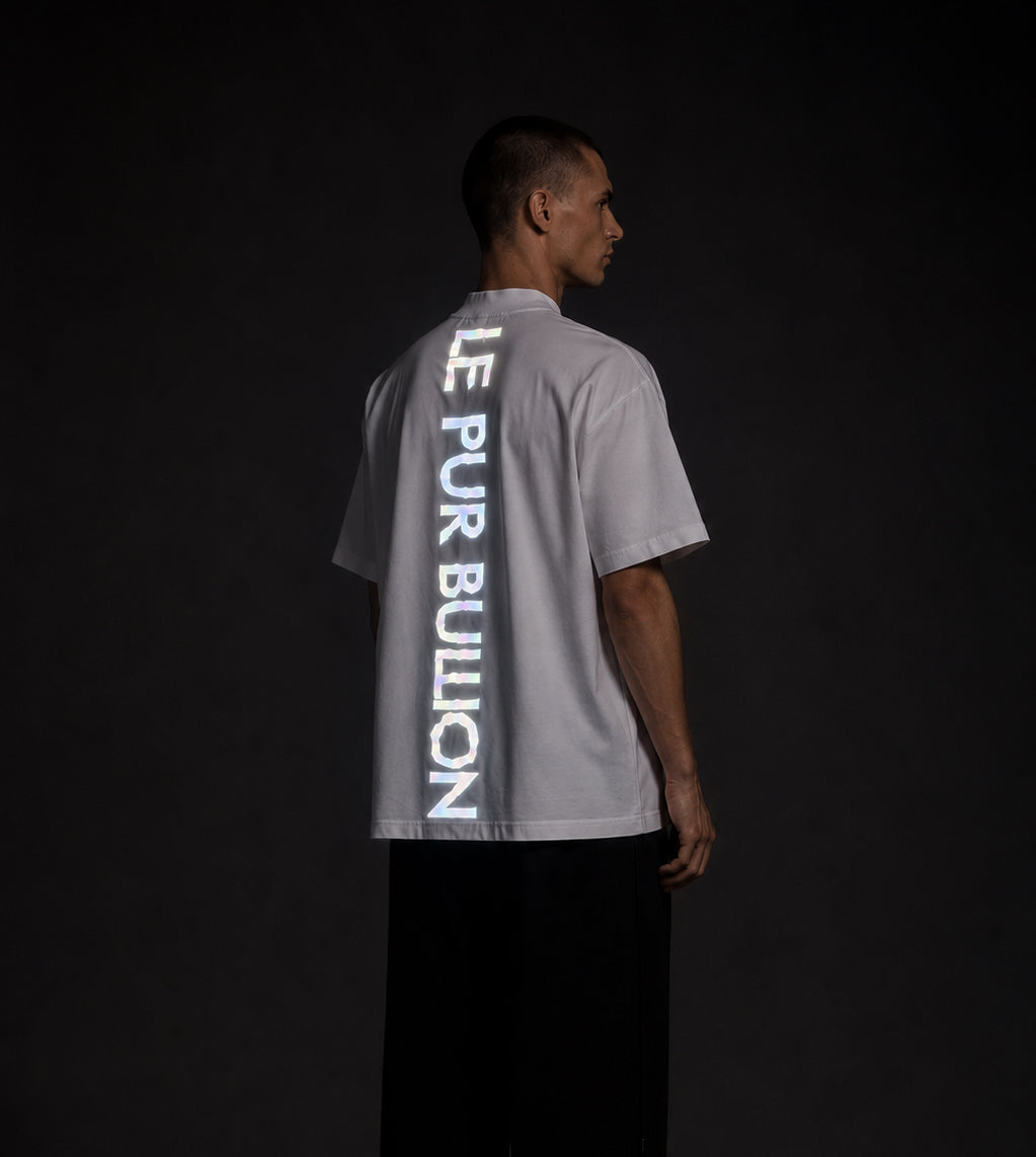 LE PUR BULLION Graphic Reflective Cotton T-Shirt